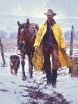 Callin' It a Day - cowboy with his horse and dog by Martin Grelle