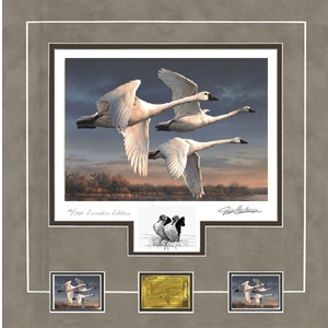 2023 Federal Duck Stamp EXECUTIVE EDITION - Three Tundra Swans by Joseph Hautman