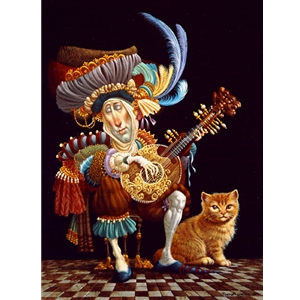 Serenade for an Orange Cat by artist James Christensen