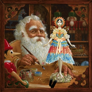 The Gift for Mrs Claus by artist James Christensen