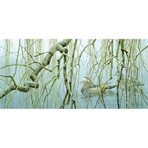 Old Willow - Mandarin Pair by Robert Bateman
