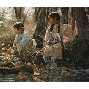 Indian Summer Play - Native American Children by artist Ray Swanson