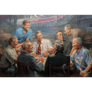 True Blues - Democratic Presidents playing poker by Andy Thomas