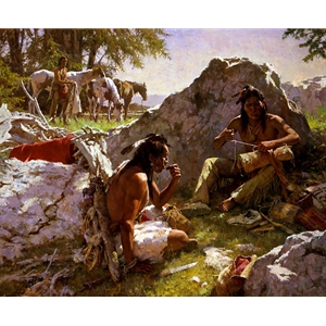 Hard Trails Wore Out More Than Ponies by western artist Howard Terpning
