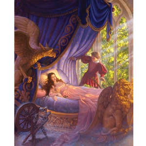 Sleeping Beauty (the fairy tale) by fantasy artist Scott Gustafson