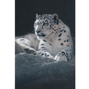Faraway Eyes - snow leopard by wildlife artist Patricia Pepin