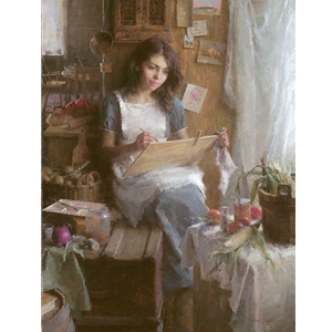 The Artist - young girl painting still life by artist Morgan Weistling