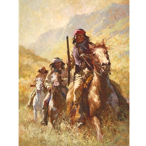 Legend of Geronimo - apache warrior by western artist Howard Terpning