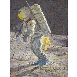 One Lucky Guy - astronaut on lunar surface by Alan Bean