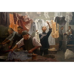 ~ Chinese Family Laundry, 1880 by artist Mian Situ