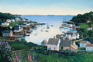 View of New Harbor by Sally Caldwell Fisher