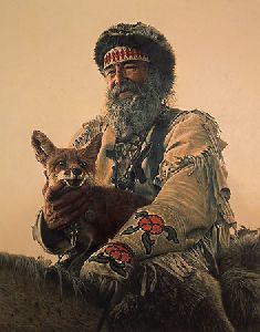 Mountain Man and His Fox by James Bama