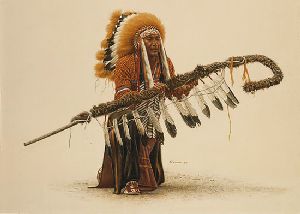 Ceremonial Lance by James Bama