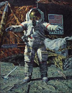 The Hammer and the Feather by astronaut artist Alan Bean