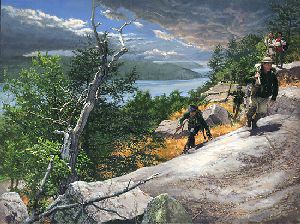 Rogers Rangers Toward Ticonderoga 1759 by John Buxton