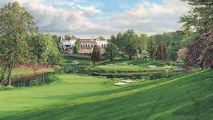 17th Hole Blue Course Congressional Country Club by Linda Hartough