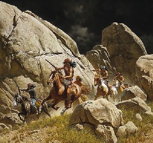 Los Diablos by western artist Frank McCarthy