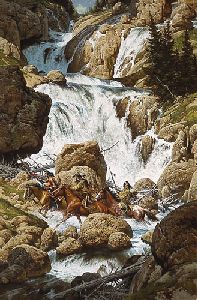 Roar of the Falls by western artist Frank McCarthy