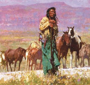 Shepherd of the Plains by western artist Howard Terpning