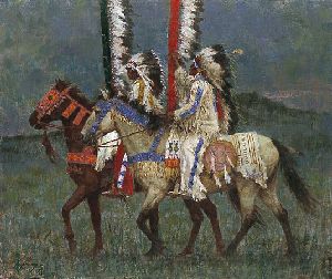 Prairie Knights by western artist Howard Terpning