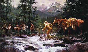 They Came From Nowhere by western artist Howard Terpning