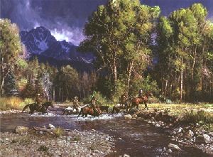 Before the River Rises by western artist Martin Grelle