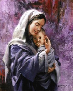 Mother and Child - Mary and Jesus by Christian artist James Seward